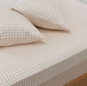 100% Organic Bamboo Sheet Set | Oat Gingham