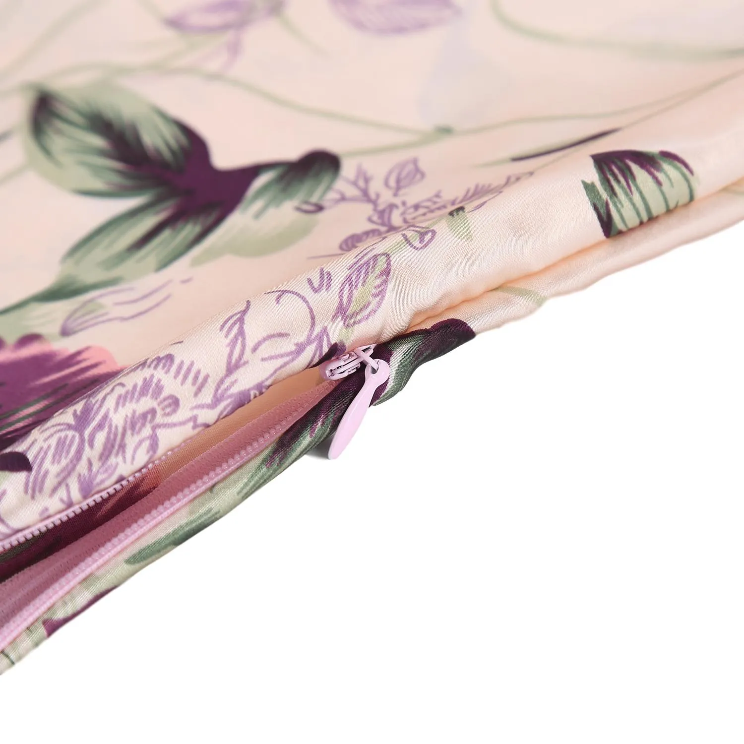 100% Silk Pillowcase Pink Floral  Print PC24