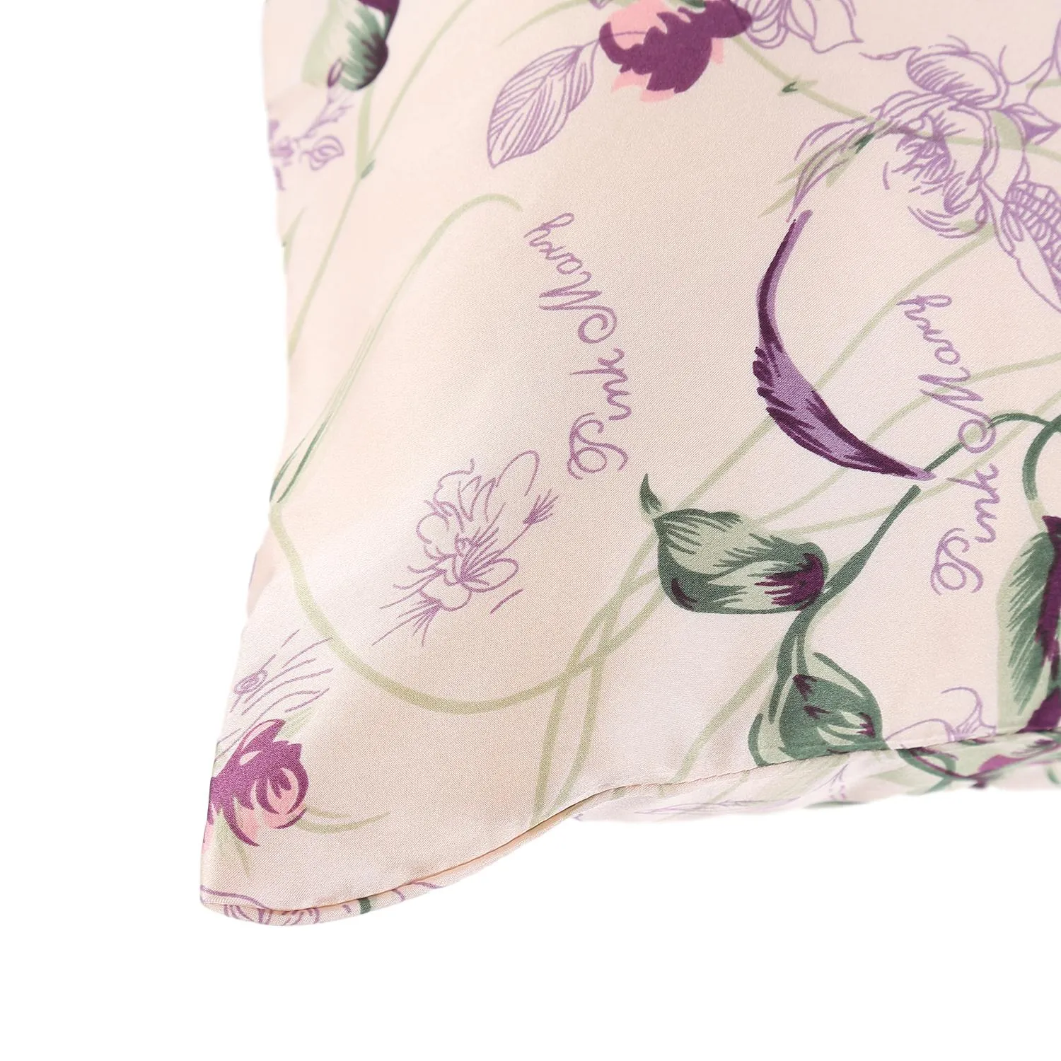 100% Silk Pillowcase Pink Floral  Print PC24