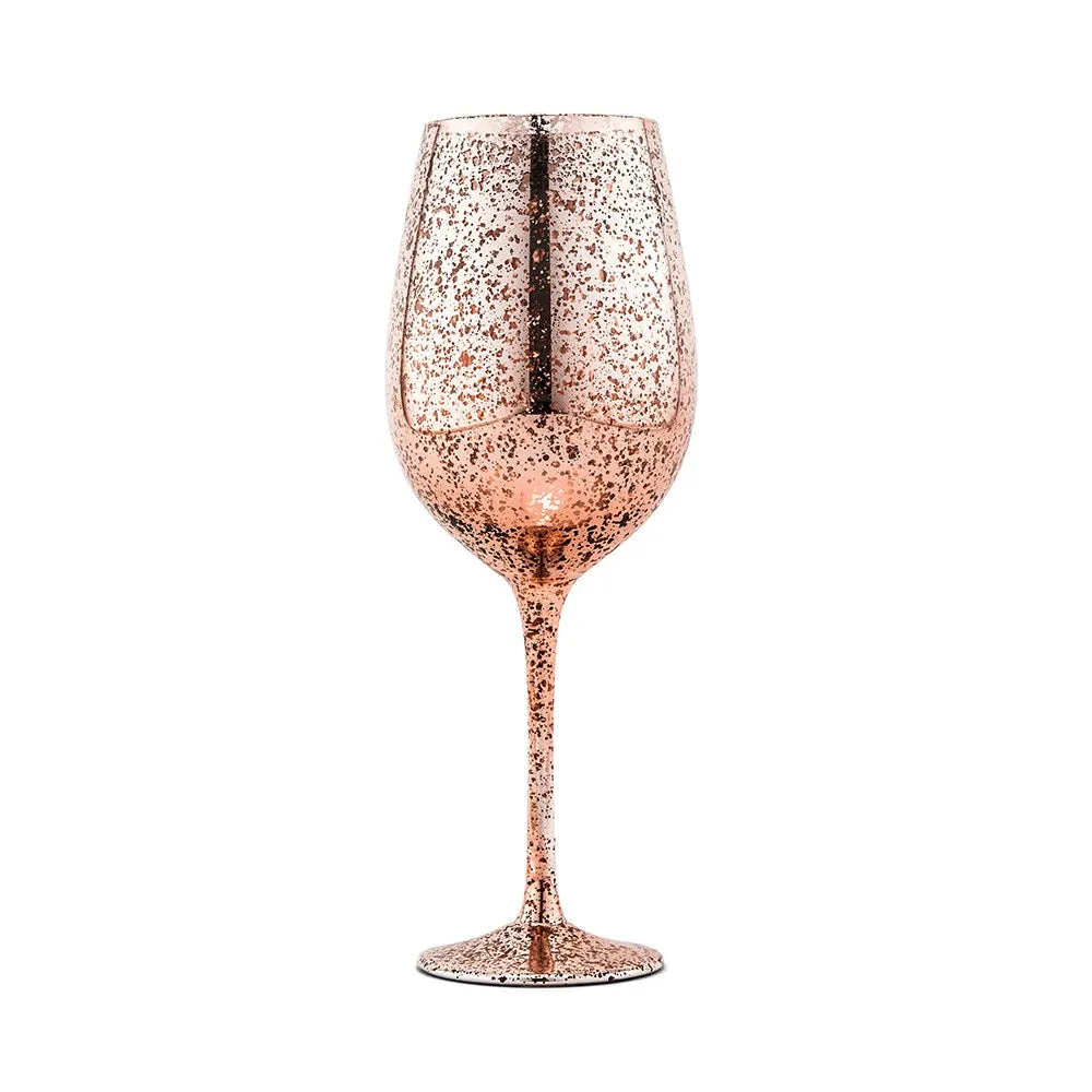 18 Oz. MERCURY WINE GLASS - ROSE GOLD