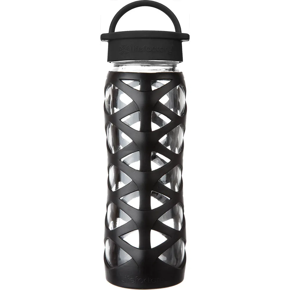 22oz Glass Water Bottle with Helix Silicone Sleeve and Classic Cap