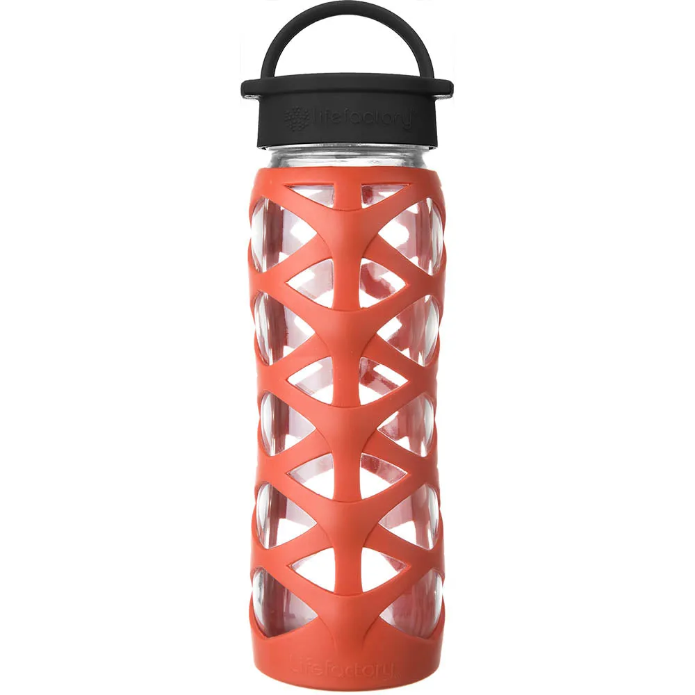 22oz Glass Water Bottle with Helix Silicone Sleeve and Classic Cap