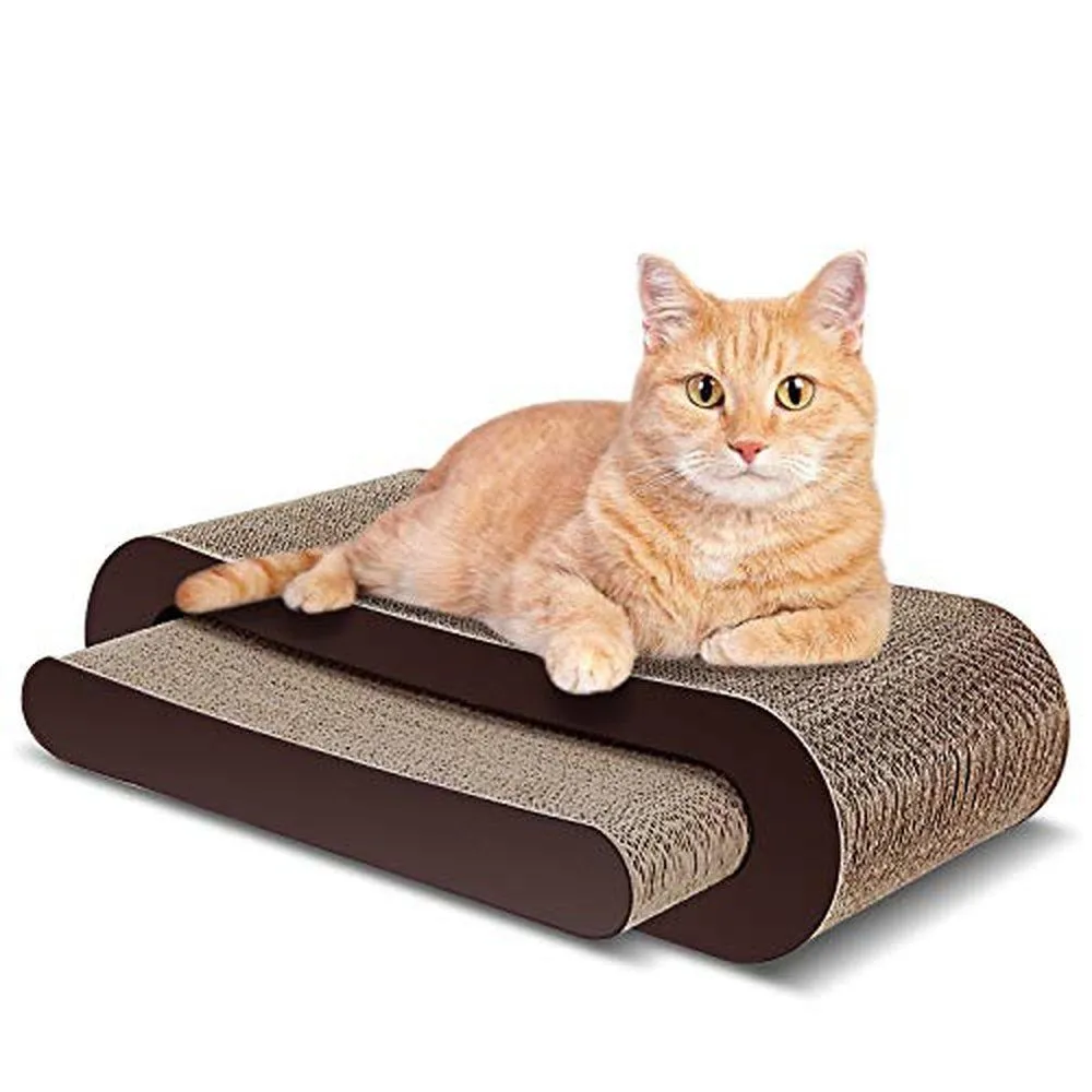 2in1 Cat Scratcher Cardboard Lounge Bed