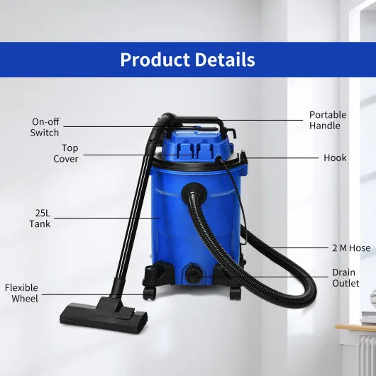 3 in 1 6.6 Gallon 4.8 Peak HP Wet Dry Vacuum Cleaner with Blower-Blue