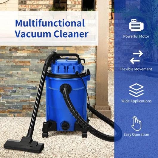 3 in 1 6.6 Gallon 4.8 Peak HP Wet Dry Vacuum Cleaner with Blower-Blue