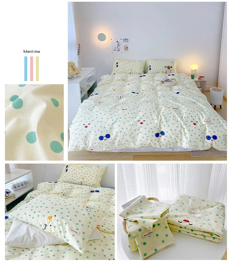 3/4pcs Cute Korean Bedding Set