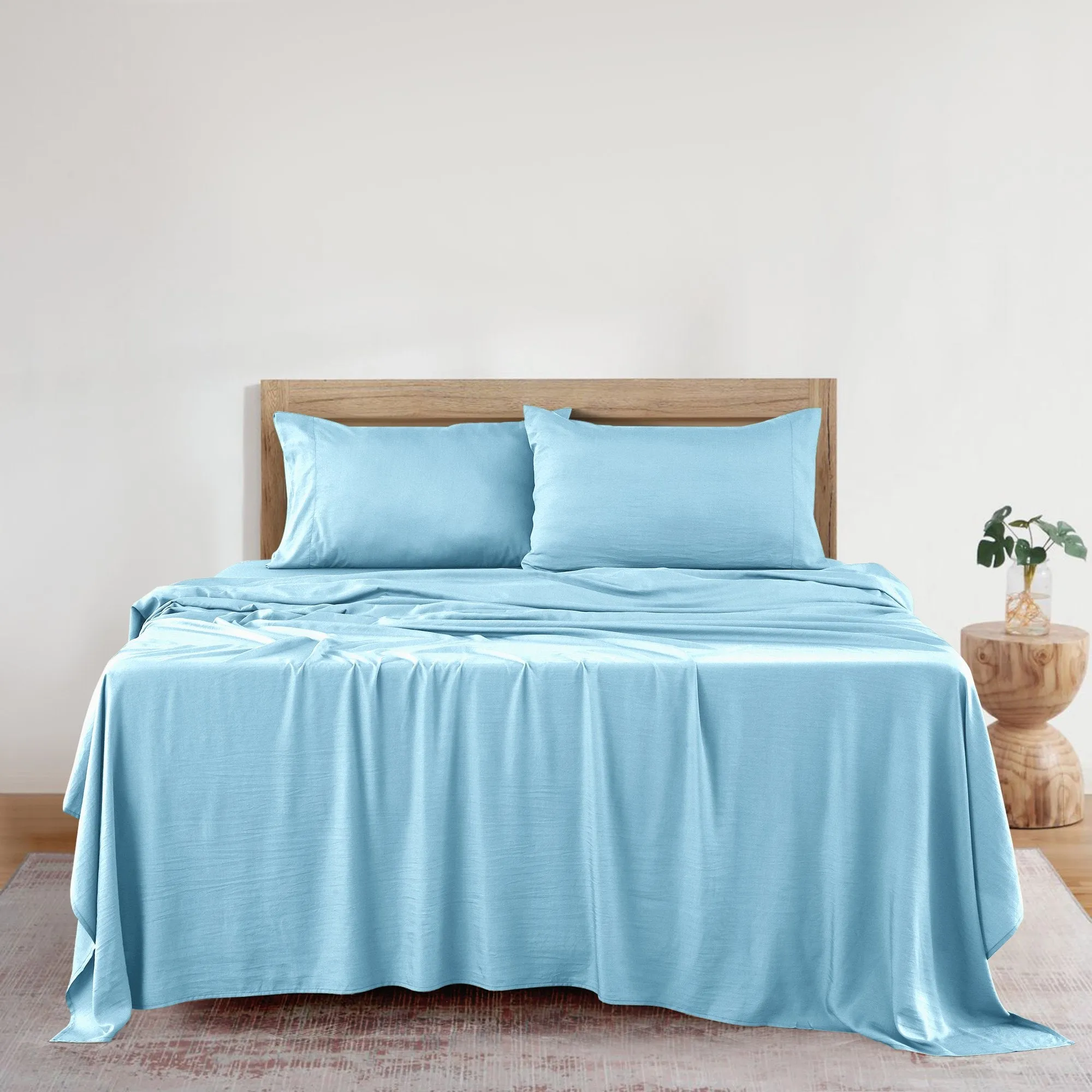 4-Piece Bamboo Blend Cooling Bed Sheets Set