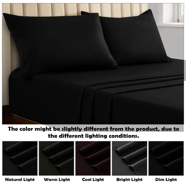 4-Piece Bamboo Blend Cooling Bed Sheets Set