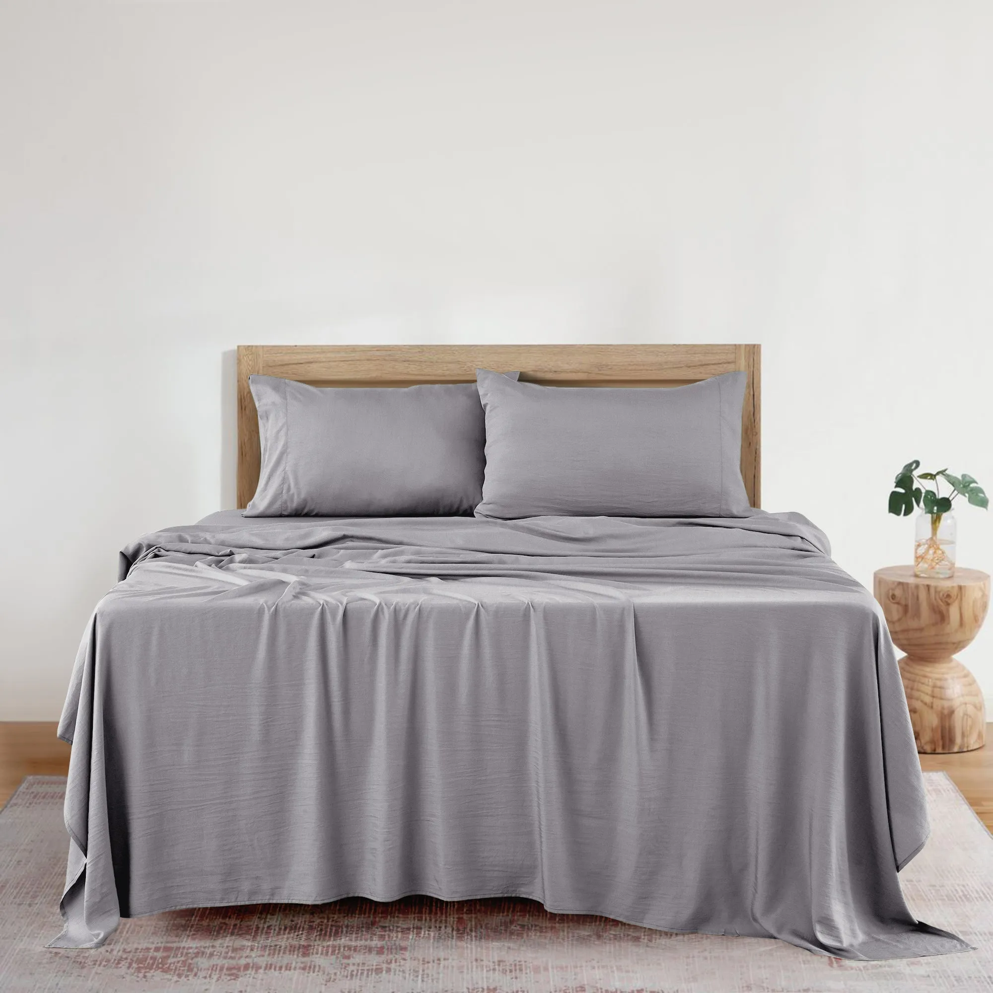 4-Piece Bamboo Blend Cooling Bed Sheets Set