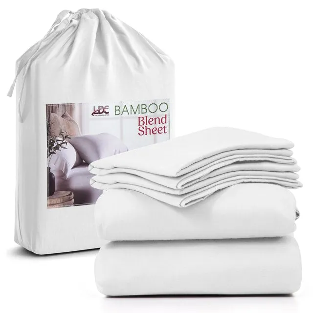 4-Piece Bamboo Blend Cooling Bed Sheets Set