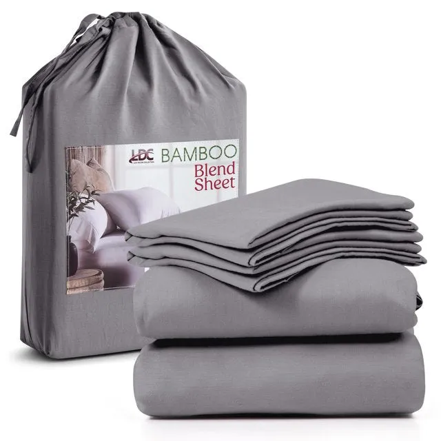 4-Piece Bamboo Blend Cooling Bed Sheets Set