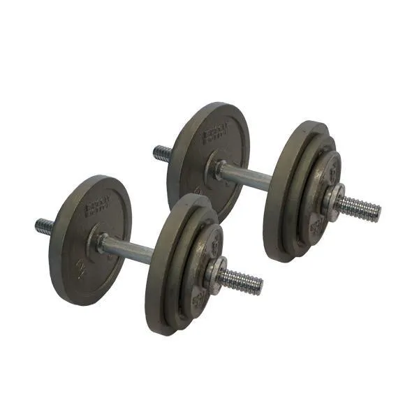 40kg Cast Iron Adjustable Standard Dumbbell Set (Package Price)