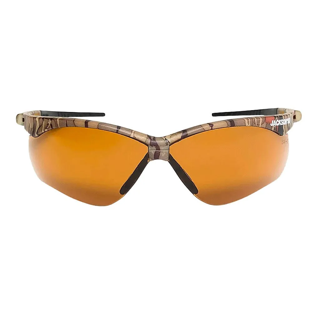 50014 Jackson Safety SG Safety Glasses, Customizable, Bronze, Anti-Scratch