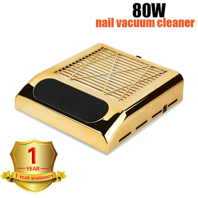 80W 110V/220V Nail Dust Collector Fan Strong Nail Vacuum Cleaner Manicure Machine Tools With Filter Salon Tools