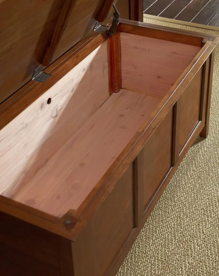 A-America Westlake Cedar Lined Trunk in Brown Cherry