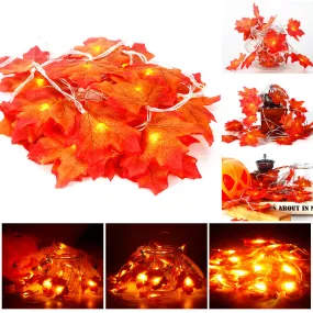 ACEKID 2pcs Thanksgiving Decorations String Lights