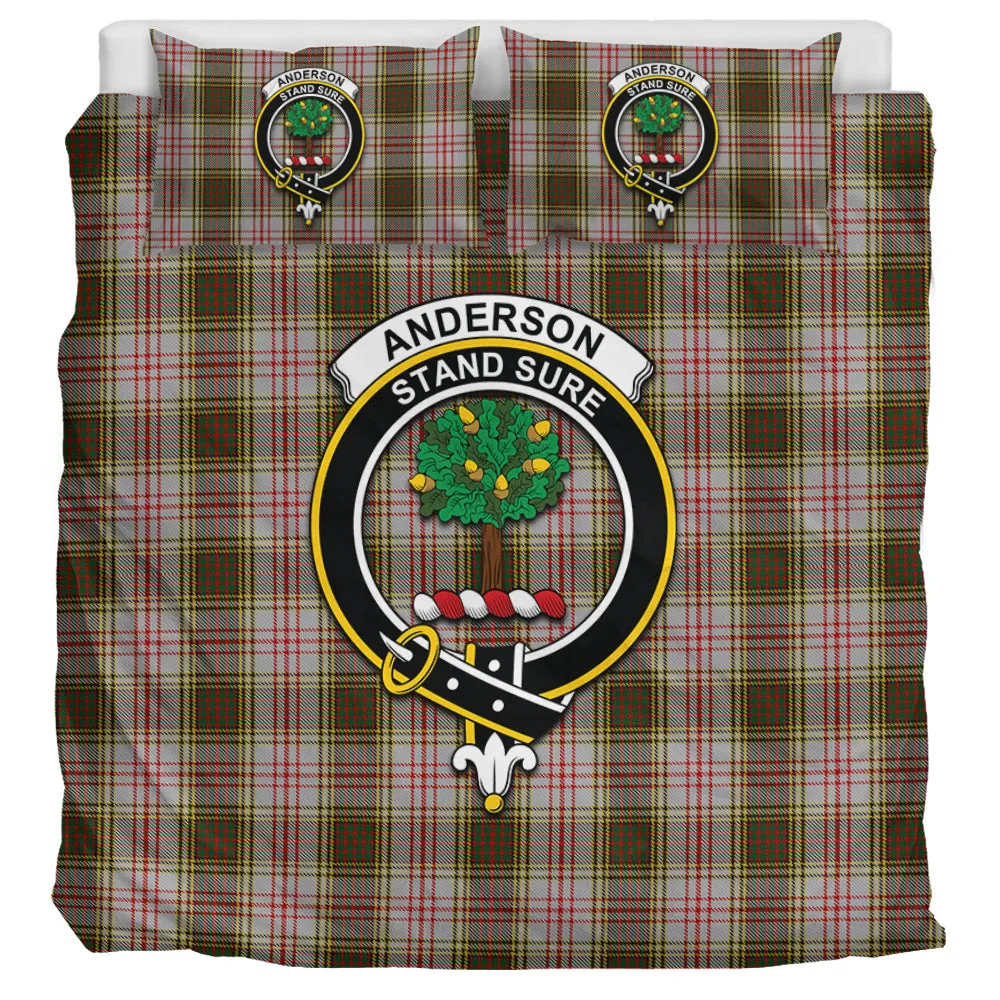 Anderson Dress Tartan Bedding Set with Family Crest