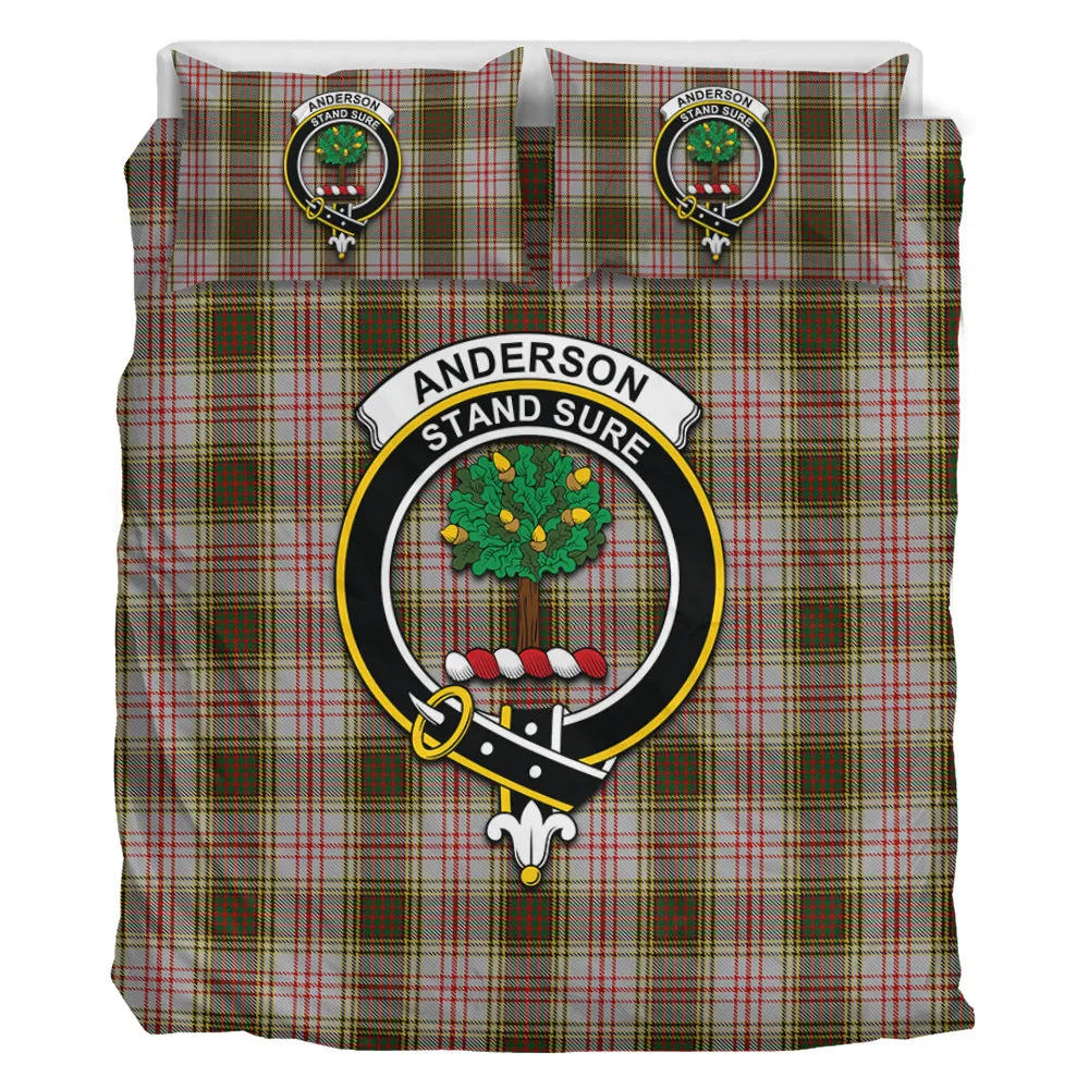 Anderson Dress Tartan Bedding Set with Family Crest