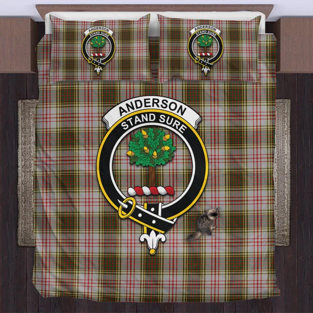 Anderson Dress Tartan Bedding Set with Family Crest