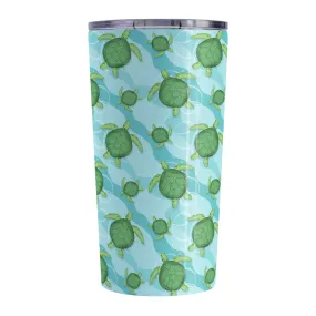 Aquatic Sea Turtle Pattern Tumbler Cup