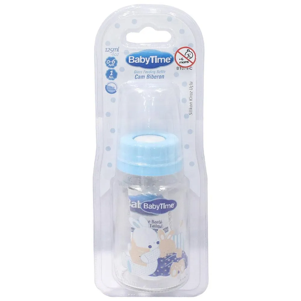 Baby Time Baby Glass Feeding Bottle 150ml