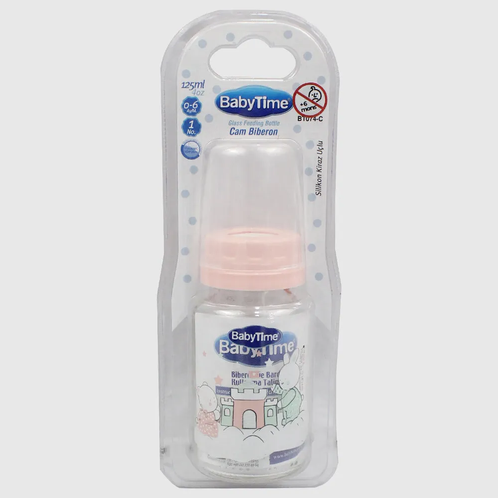 Baby Time Baby Glass Feeding Bottle 150ml