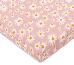 Babyletto All-Stages Organic Muslin Cotton Midi Crib Sheet - Daisy