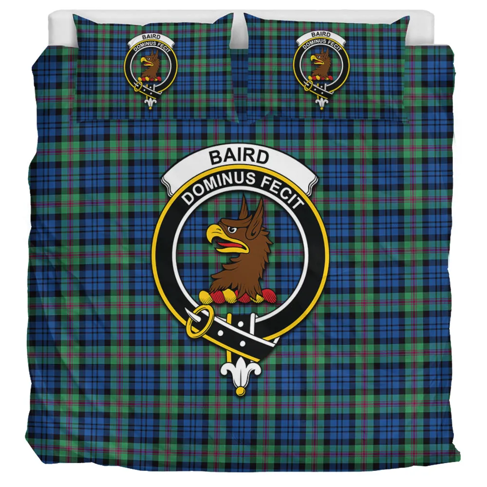 Baird Ancient Tartan Bedding Set with Family Crest