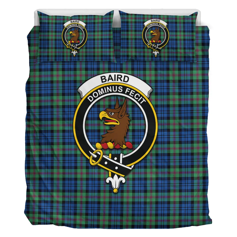 Baird Ancient Tartan Bedding Set with Family Crest