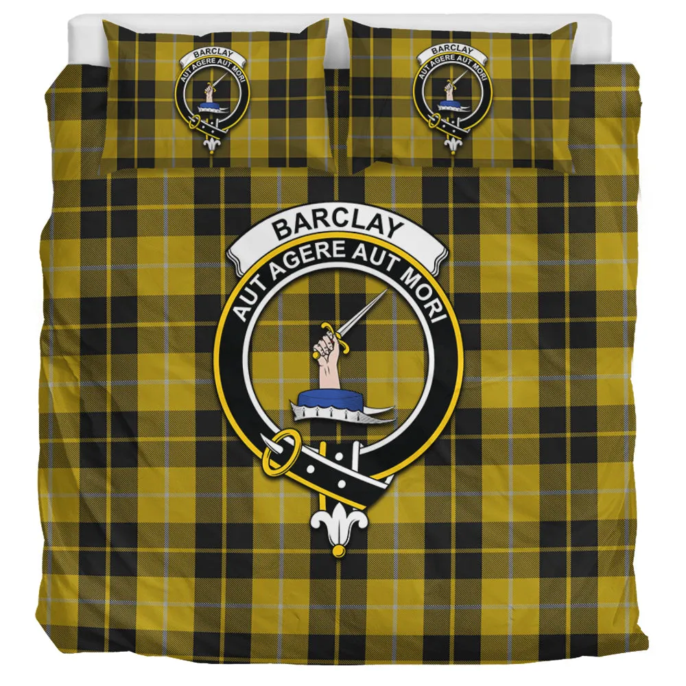 Barclay Dress Tartan Bedding Set with Family Crest