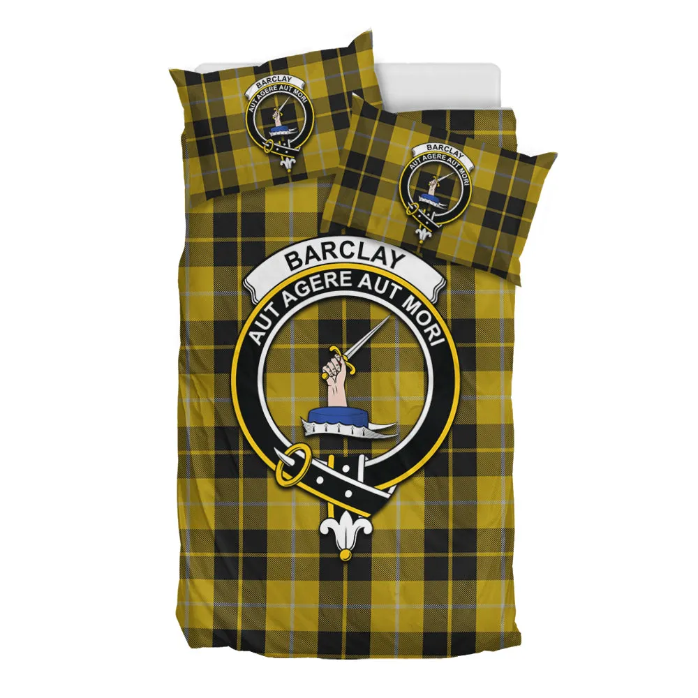 Barclay Dress Tartan Bedding Set with Family Crest