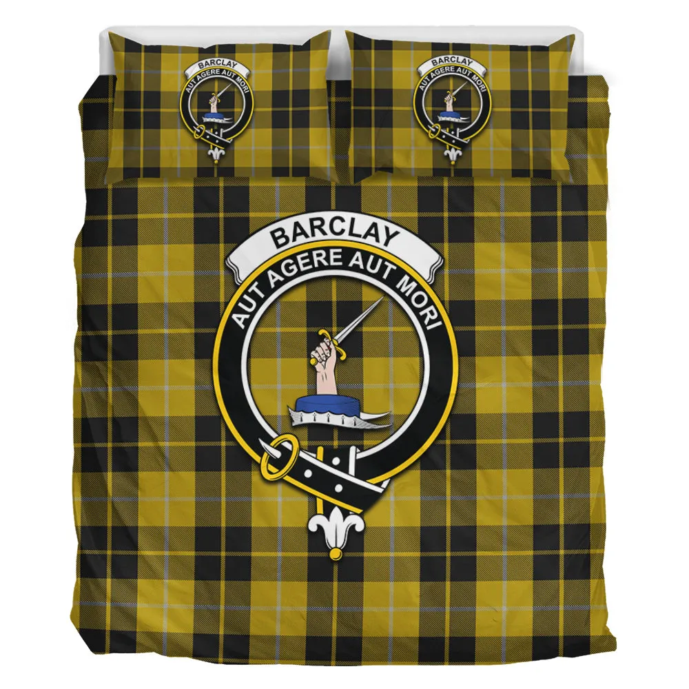 Barclay Dress Tartan Bedding Set with Family Crest