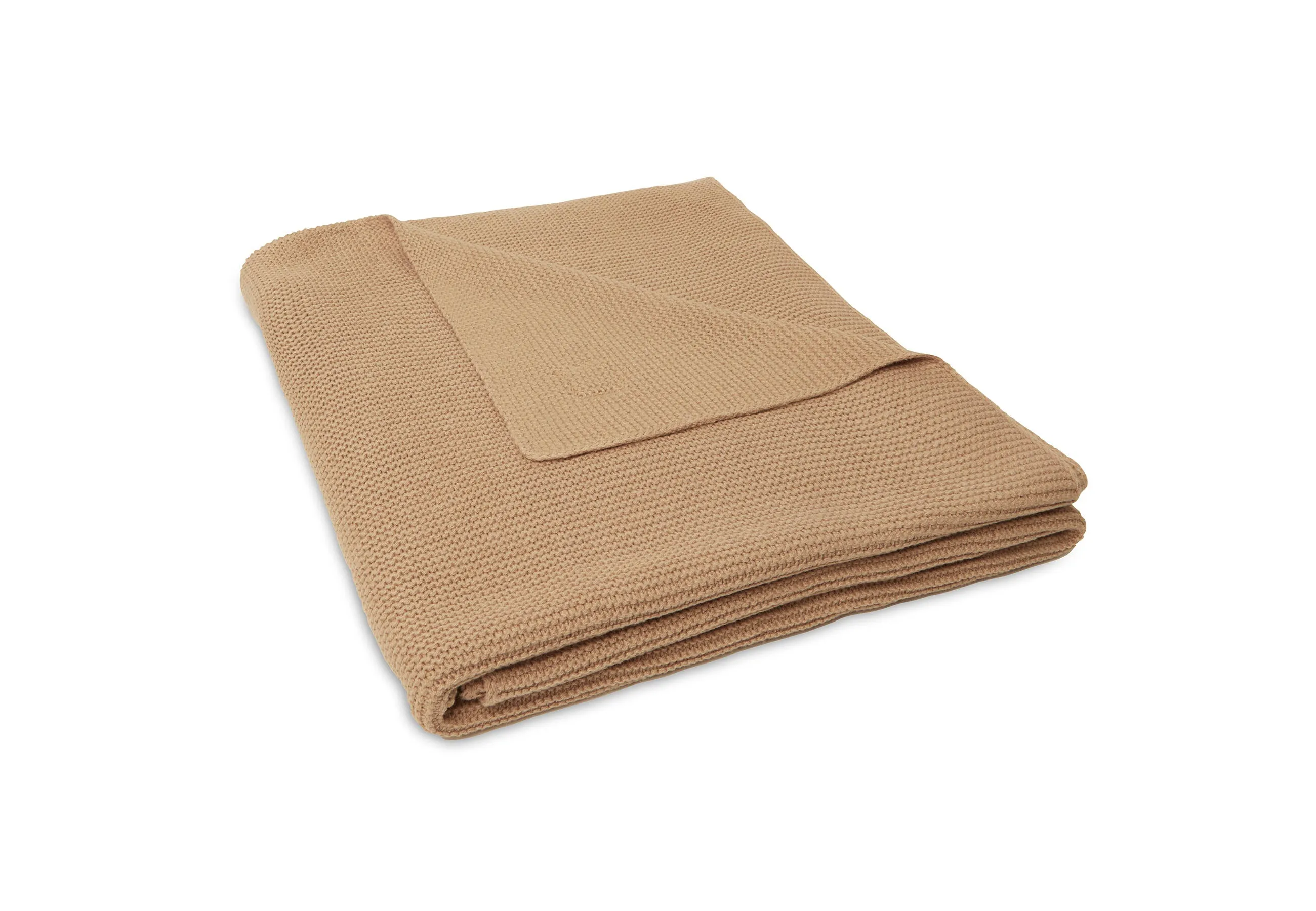 Blanket Cot 100x150cm Basic Knit - Biscuit