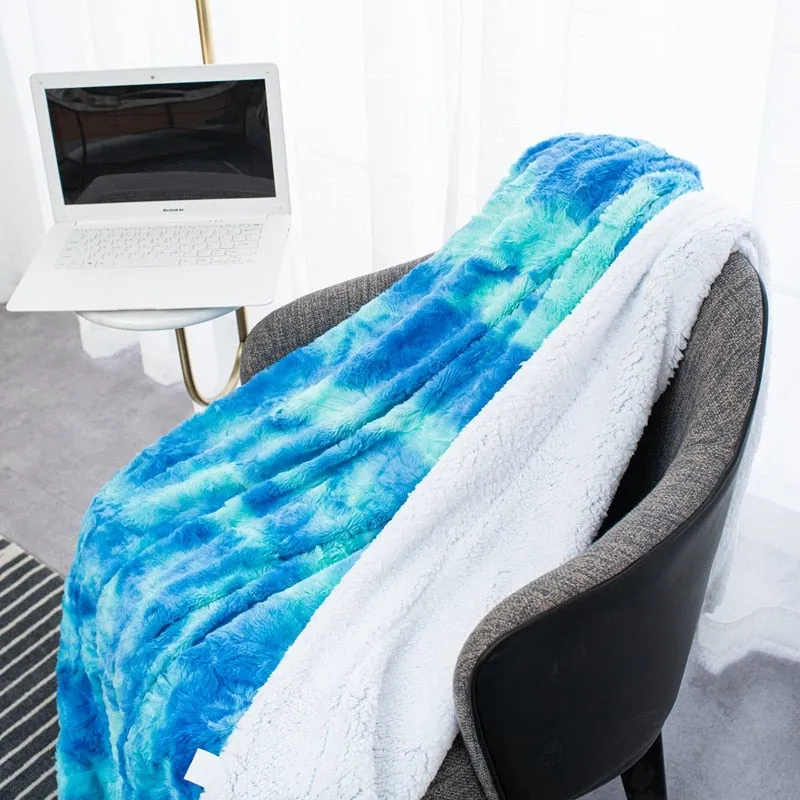 Blue And White Throw Blanket