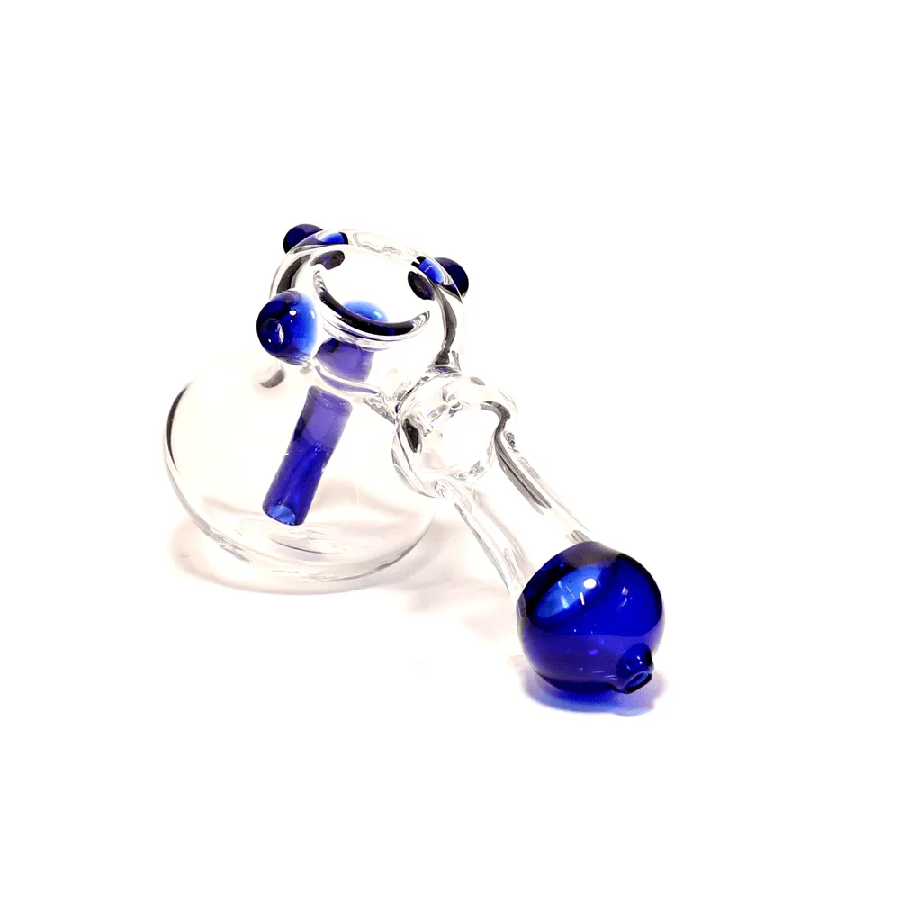 BLUE TIP GLASS HAMMER PIPE - SML