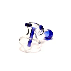 BLUE TIP GLASS HAMMER PIPE - SML