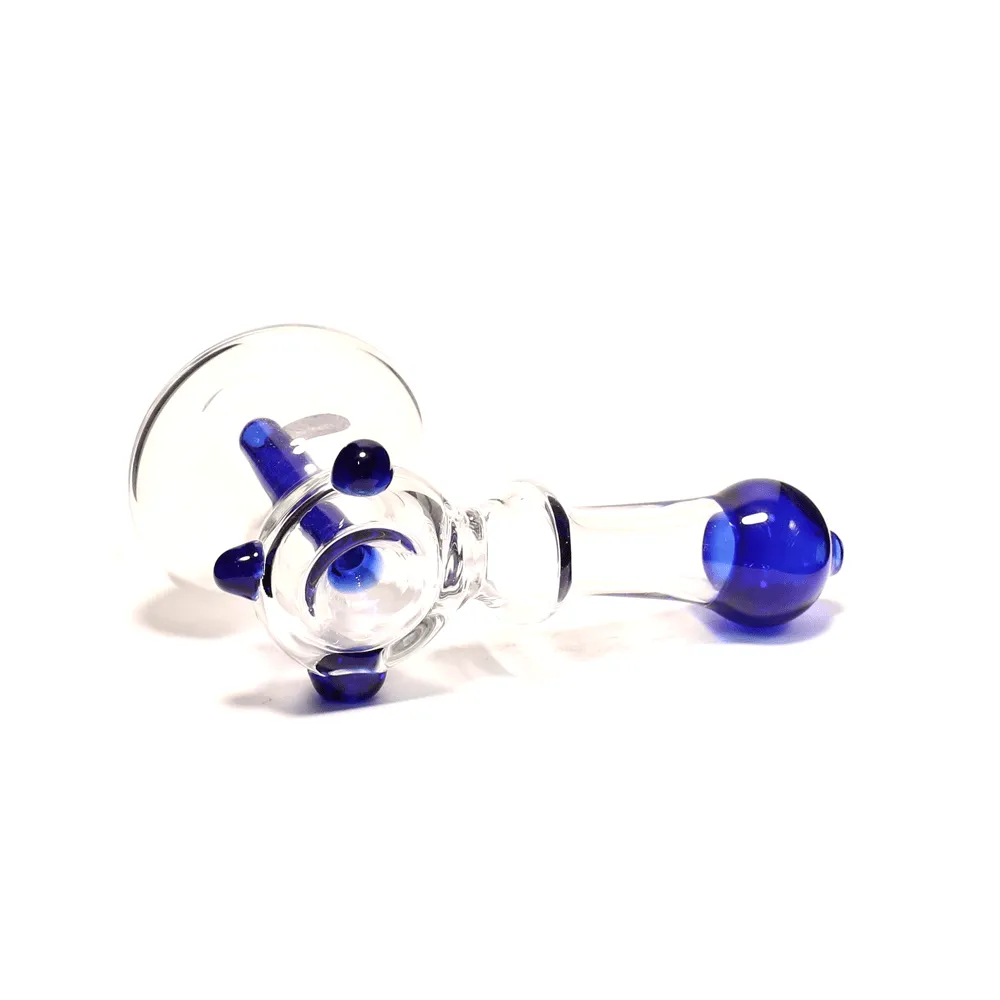 BLUE TIP GLASS HAMMER PIPE - SML