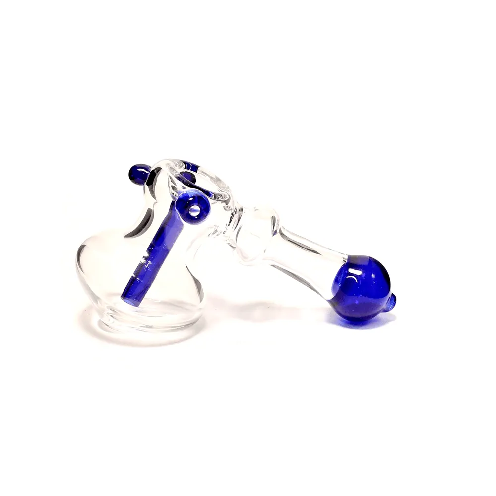 BLUE TIP GLASS HAMMER PIPE - SML