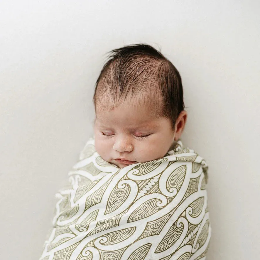 BO & KO Baby Te Pātiki Pēpi Wrap - Green