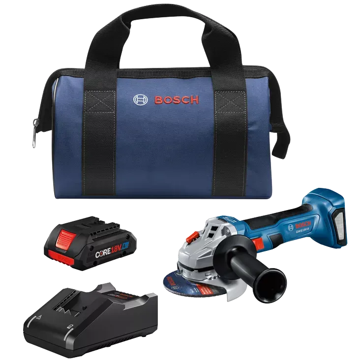 BOSCH 18V 4-1/2" Angle Grinder Kit