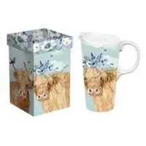 Brown Cows Travel Coffee Mug