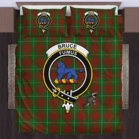 Bruce Hunting Tartan Bedding Set with Family Crest