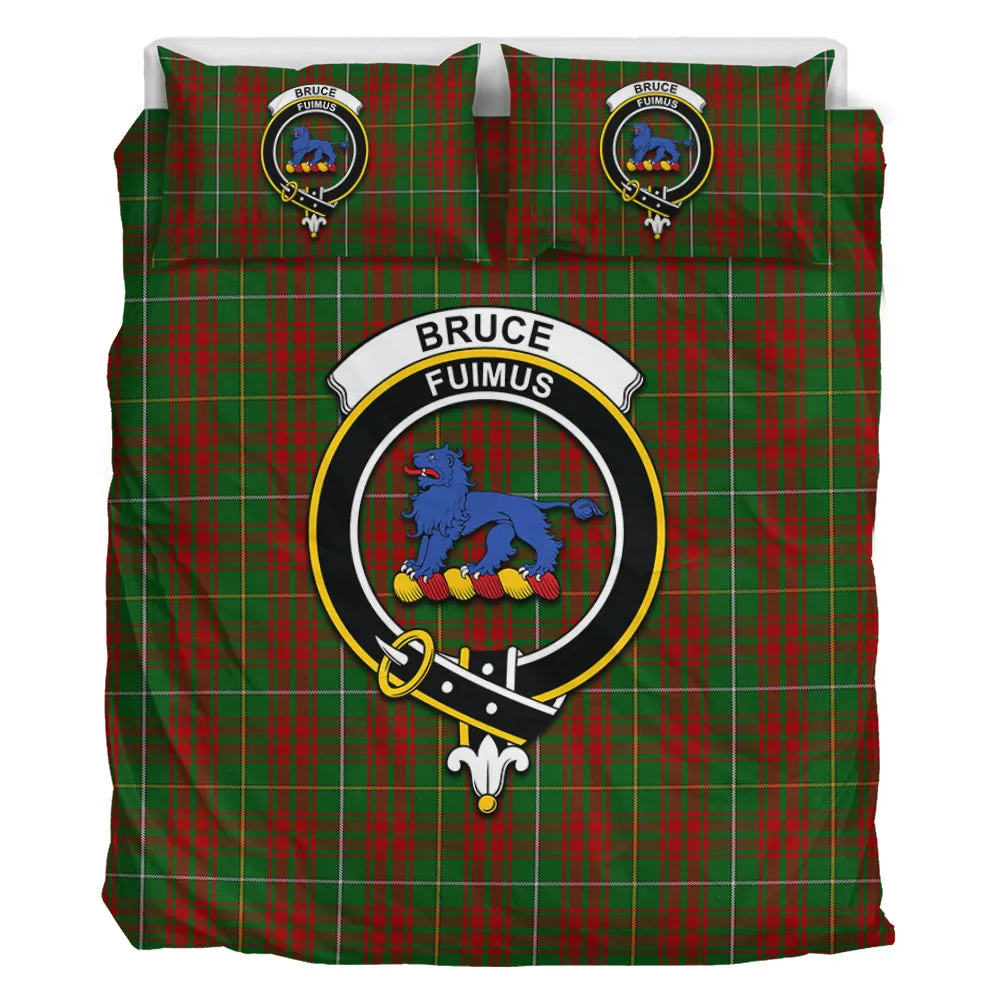 Bruce Hunting Tartan Bedding Set with Family Crest