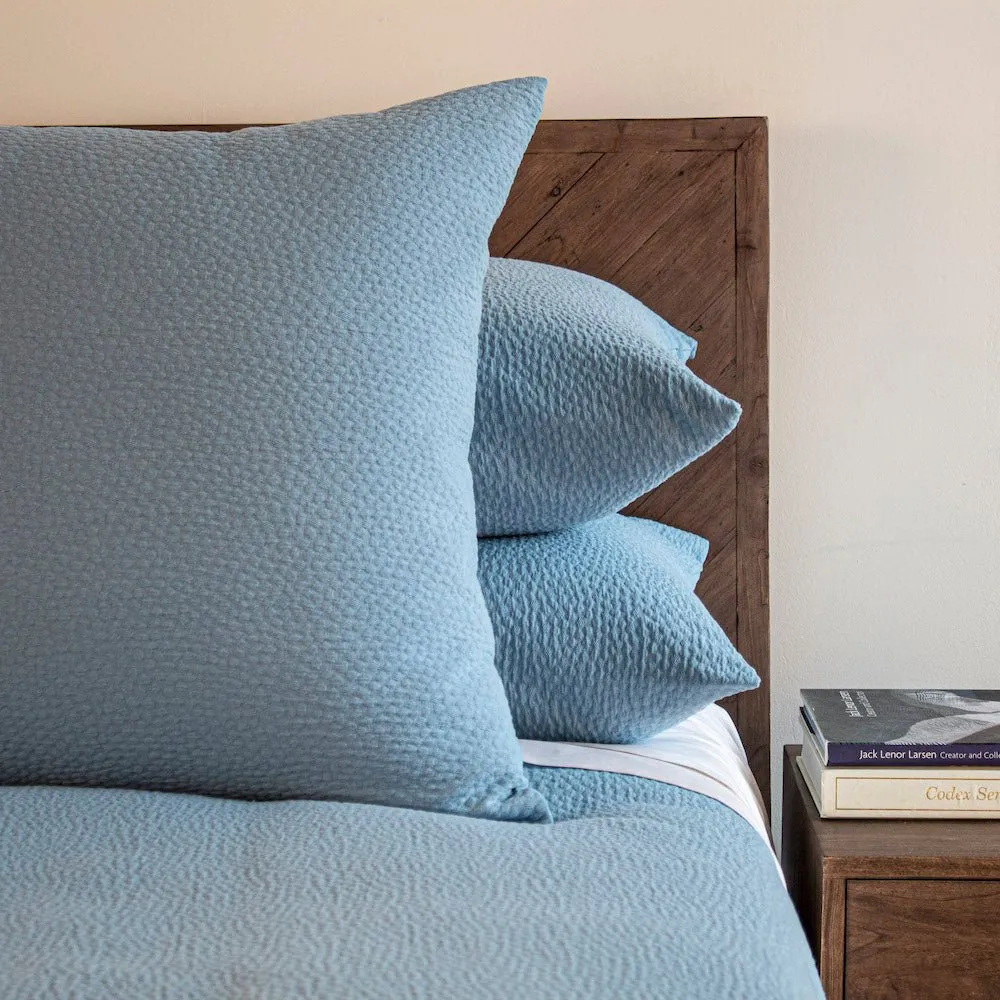 Bubble Blue Matelassé Coverlet Set by Ann Gish