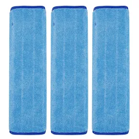 BULK CASE: Don Aslett Folded Edge Microfiber Mop Pad- 12", 18", 24"