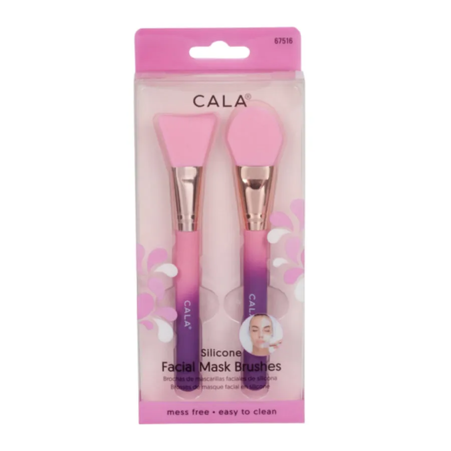 CALA Silicone Facial Mask Brush - 2 Piece Set