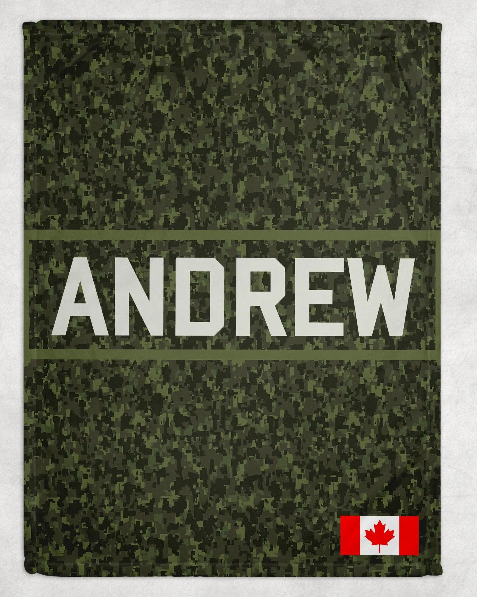 Canadian Camo Personalized Minky Blanket