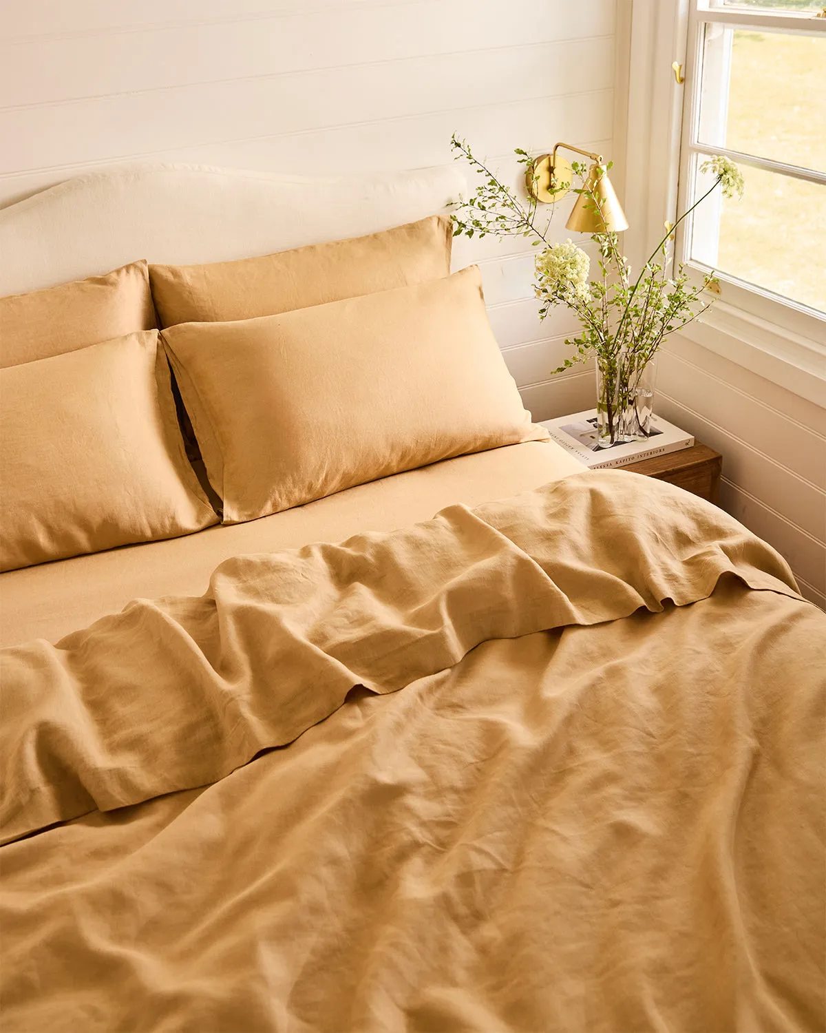 Caramel 100% French Flax Linen Sheet Set