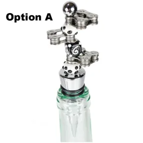 Chain Link Bottle Stopper with Glass Beads - Wholesale