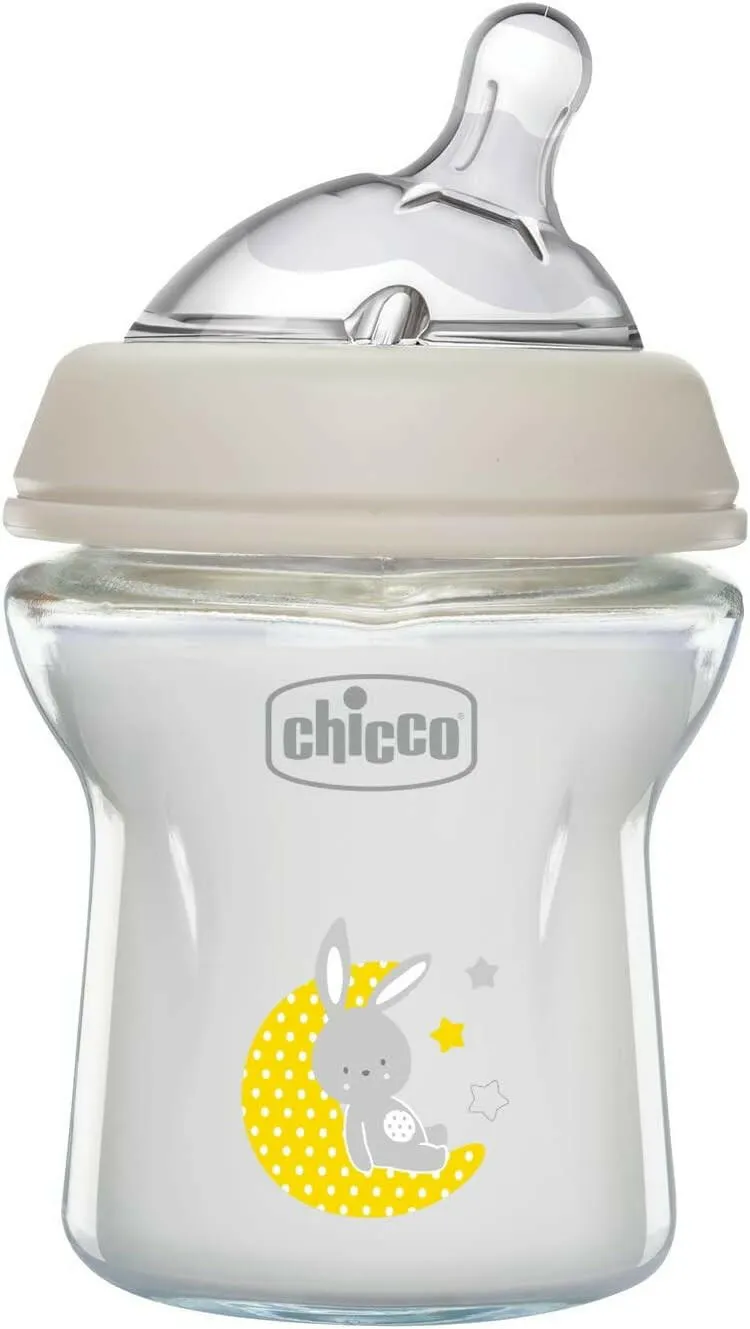 Chicco New Natural Feeling Glass Bottle 0M  - 150ML